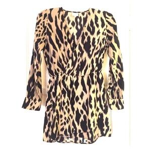 Parker leopard dress xs